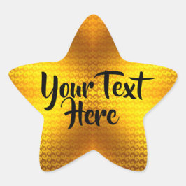 Adesivo Estrela Mensagem Personalizada (Grande Estrela Dourada) Gr