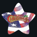 Adesivo Estrela Merry Christmas Sticker<br><div class="desc">Merry Christmas Sticker</div>