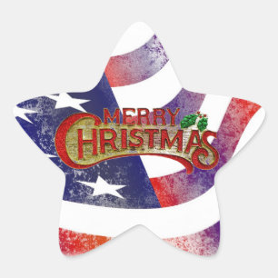 Adesivo Estrela Merry Christmas Sticker