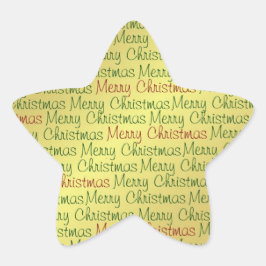 Adesivo Estrela Merry Christmas Sticker