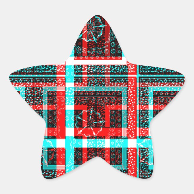 Adesivo Estrela Meu Design de Maze Quadrado (Frente)