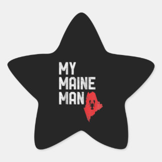 Adesivo Estrela Meu Maine Man Engraçado Lagosta Red Gift
