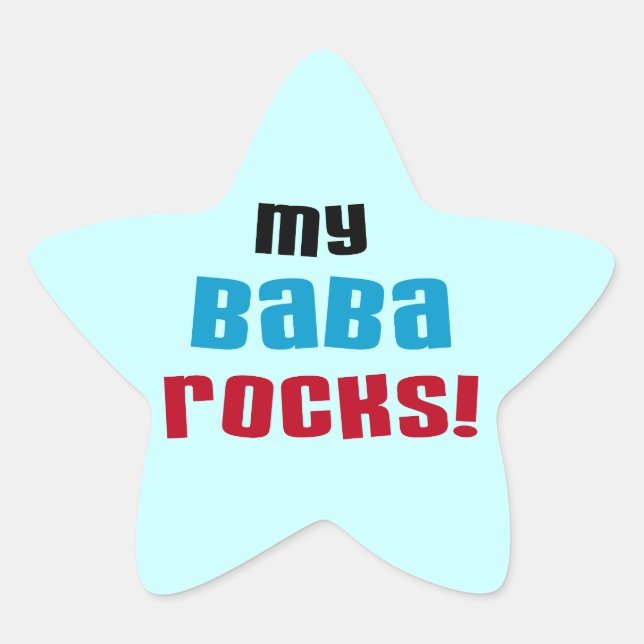 Adesivo Estrela Minha Baba Rocks Stickers (Frente)