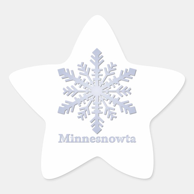 Adesivo Estrela Minnesnowta Blue Snowflake (Frente)