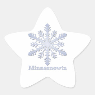 Adesivo Estrela Minnesnowta Blue Snowflake