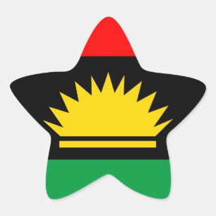 Adesivo Estrela Minoria república de Biafra pessoas bandeira étnic