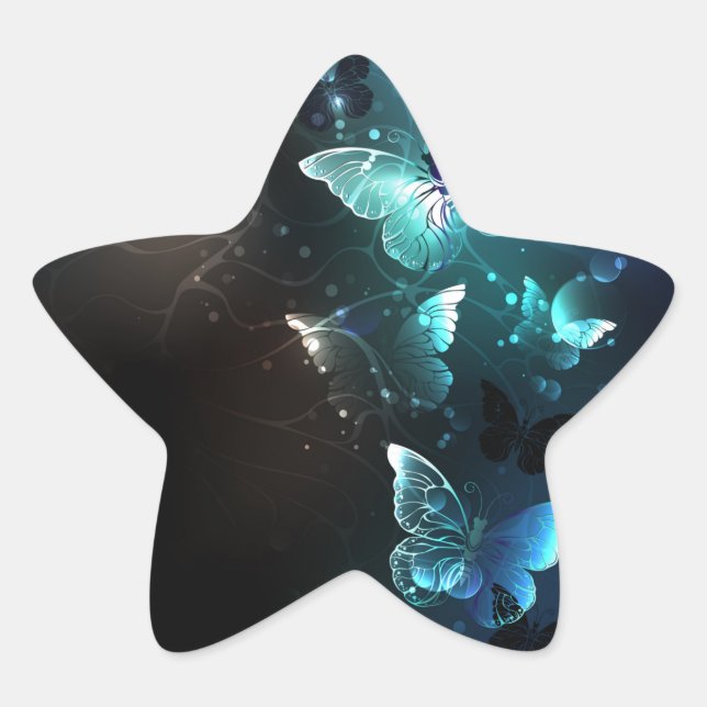 Adesivo Estrela Mint Night Butterflies (Frente)