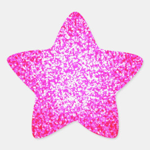 Adesivo Estrela Moda brilhante rosa