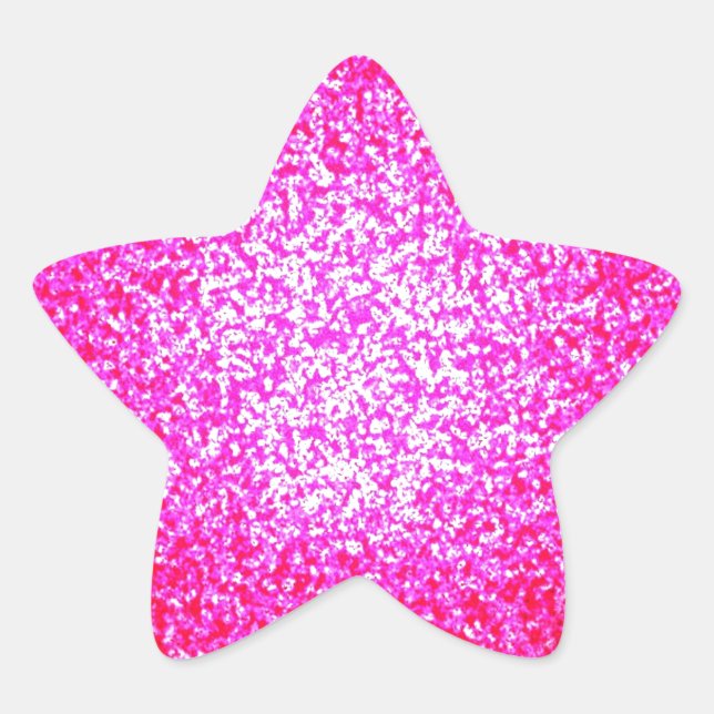 Adesivo Estrela Moda brilhante rosa (Frente)