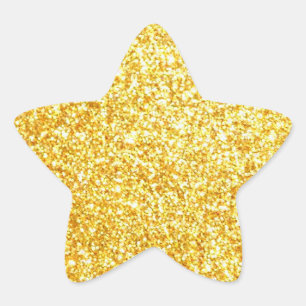 Adesivo Estrela Modelo Elegante Moderno Clássico Brilho Dourado