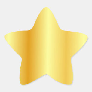 Adesivo Estrela Modelo em Branco de Visualização Dourada Personali