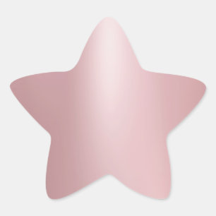 Adesivo Estrela Modelo em Branco Moderno Elegante Dourado Rosa Ten