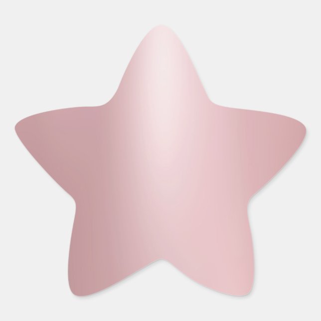 Adesivo Estrela Modelo em Branco Moderno Elegante Rosa Dourado Ten (Frente)