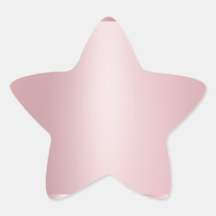 Adesivo Estrela Modelo em Branco Rose Gold Moderno Elegante Tendên
