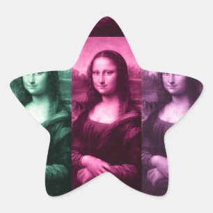 Adesivo Estrela Mona Lisa Green Pink Purple