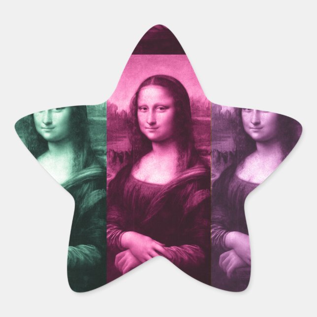 Adesivo Estrela Mona Lisa Green Pink Purple (Frente)