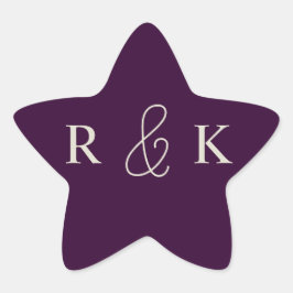 Adesivo Estrela Monograma de casais elegantes