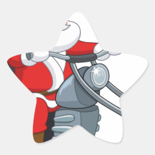 Adesivo Estrela motociclista santa claus