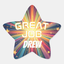 Adesivo Estrela Movimentação de Trabalho de excelente