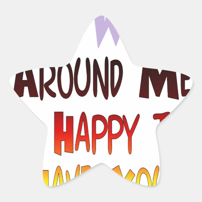 Adesivo Estrela Muito grato por tê-lo no meu mundo com gratidão (Frente)