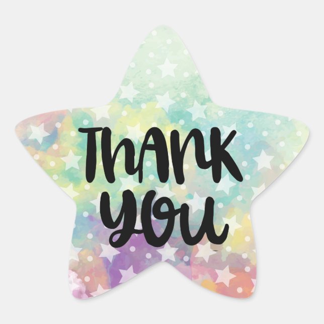 Adesivo Estrela Muito obrigado. (Frente)