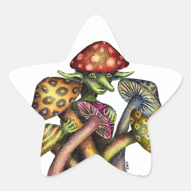 Adesivo Estrela Mushroom Elf (Frente)