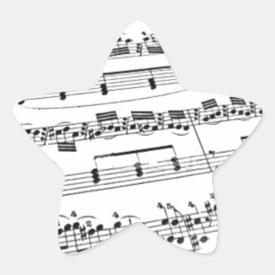 Adesivo Estrela Música de folha