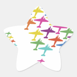 Adesivo Estrela Na aviação do vôo do balão do avião da formação