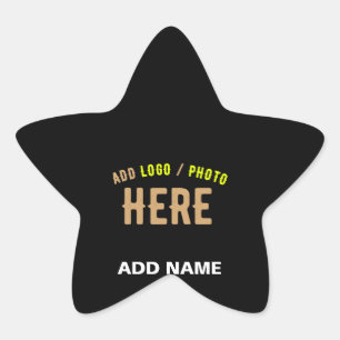 ADESIVO ESTRELA NA MODA MODERNO PERSONALIZÁVEL NEGRO VERIFICADO CO