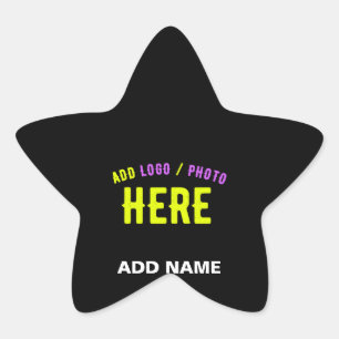ADESIVO ESTRELA NA MODA MODERNO PERSONALIZÁVEL NEGRO VERIFICADO CO