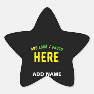 ADESIVO ESTRELA NA MODA MODERNO PERSONALIZÁVEL NEGRO VERIFICADO CO