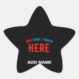 ADESIVO ESTRELA NA MODA MODERNO PERSONALIZÁVEL NEGRO VERIFICADO CO