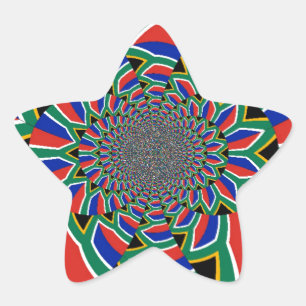 Adesivo Estrela Nação Arco-Íris: Vibrante Impressão de Arte na Áfr