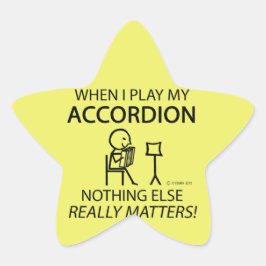 Adesivo Estrela Nada Mais Importa Acordion Star Sticker