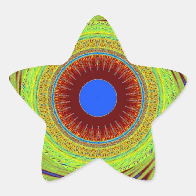 Adesivo Estrela Não se preocupe seja Impressão de arte feliz (Frente)