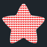 Adesivo Estrela Nascimentos de Namorados de Padrões do Coração Ver<br><div class="desc">Impresso com designs vermelhos fofos!</div>