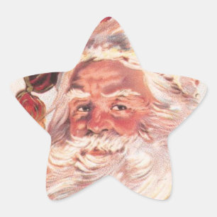 Adesivo Estrela Natais vintages Santa Claus