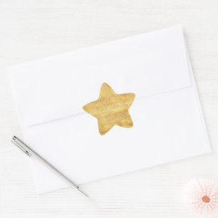 Adesivo Estrela Natal Brilho Dourado