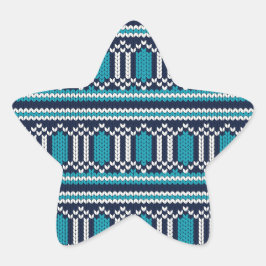Adesivo Estrela Natal do estilo Sweater Knit ou Hanukkah