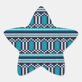 Adesivo Estrela Natal do estilo Sweater Knit ou Hanukkah