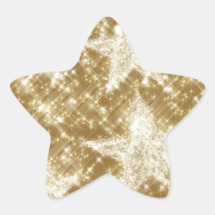 Adesivo Estrela Natal do Ouro Star Sparkles