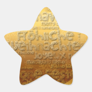 Adesivo Estrela Natal internacional Weihnachten Navidad -