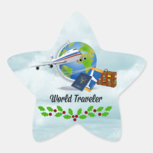 Adesivo Estrela Natal para Viajantes do Mundo