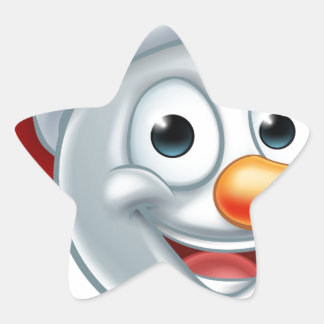Adesivo Estrela Natal Snowman Santa Hat Emoji