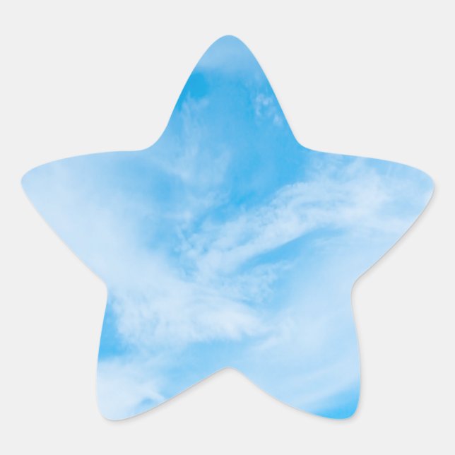 Adesivo Estrela Nature White Clouds Vazio Blue Sky (Frente)