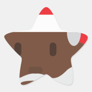 Adesivo Estrela negro santa claus emoji
