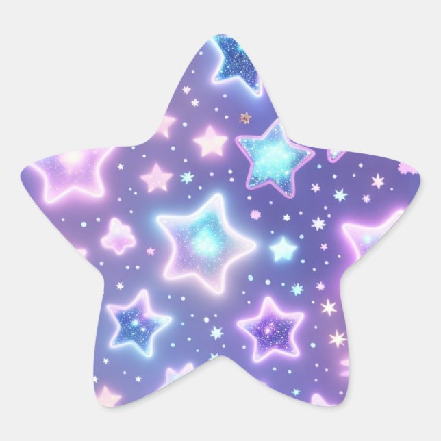 Adesivo Estrela Neon Dreamy Stars Stickers (Frente)