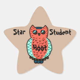 Adesivo Estrela Neon Owl Star Student