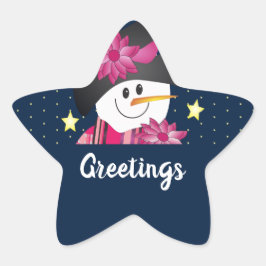 Adesivo Estrela Neve E Estrelas