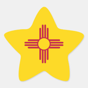 Adesivo Estrela New mexico/bandeira mexicana do estado (Zia), os